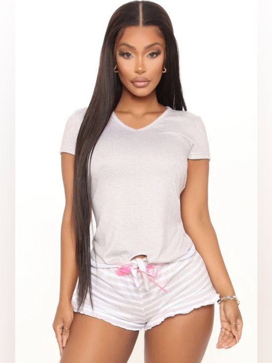 Fashion Nova Other - Fashion Nova Between The Stripes PJ Short Set 🩶